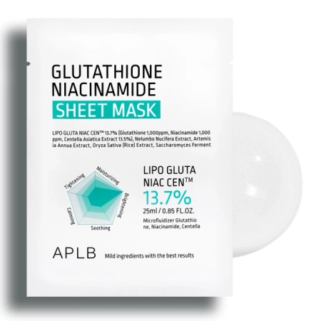 APLB Glutathione Niacinamide Sheet Mask - 25ml