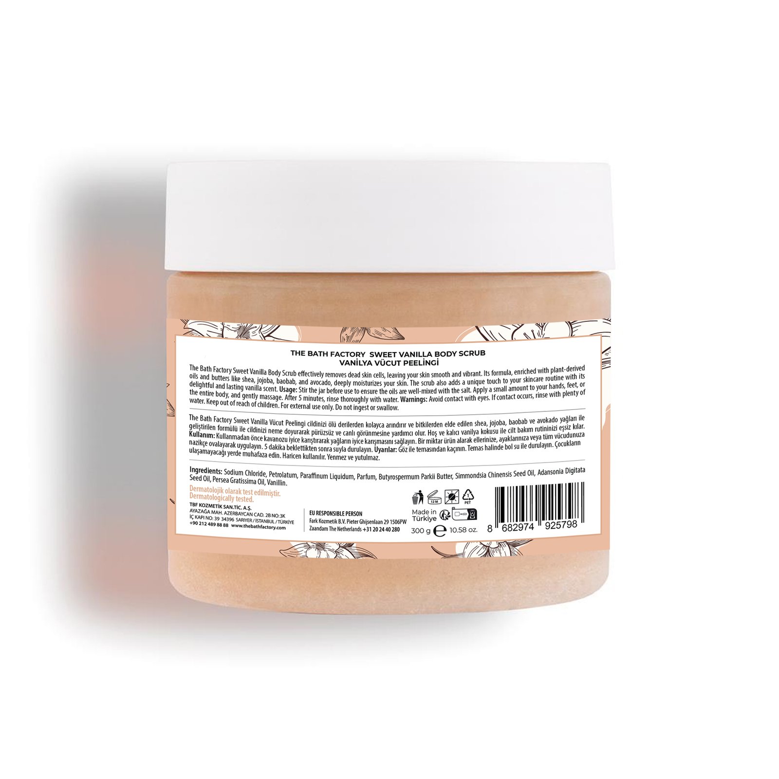 The Bath Factory Sweet Vanilla Body Scrub - 300 gr - Image 2