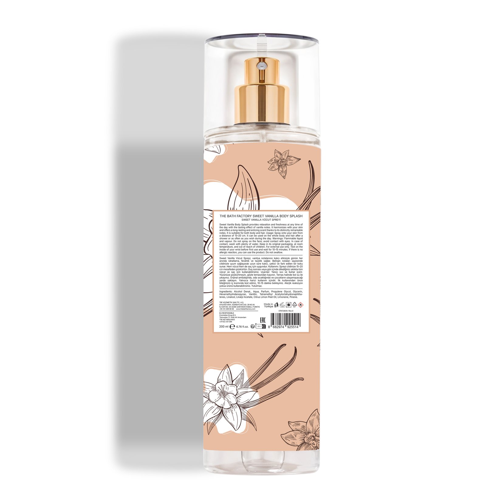 The Bath Factory Sweet Vanilla Body & Hair Mist - 200ml - Image 2