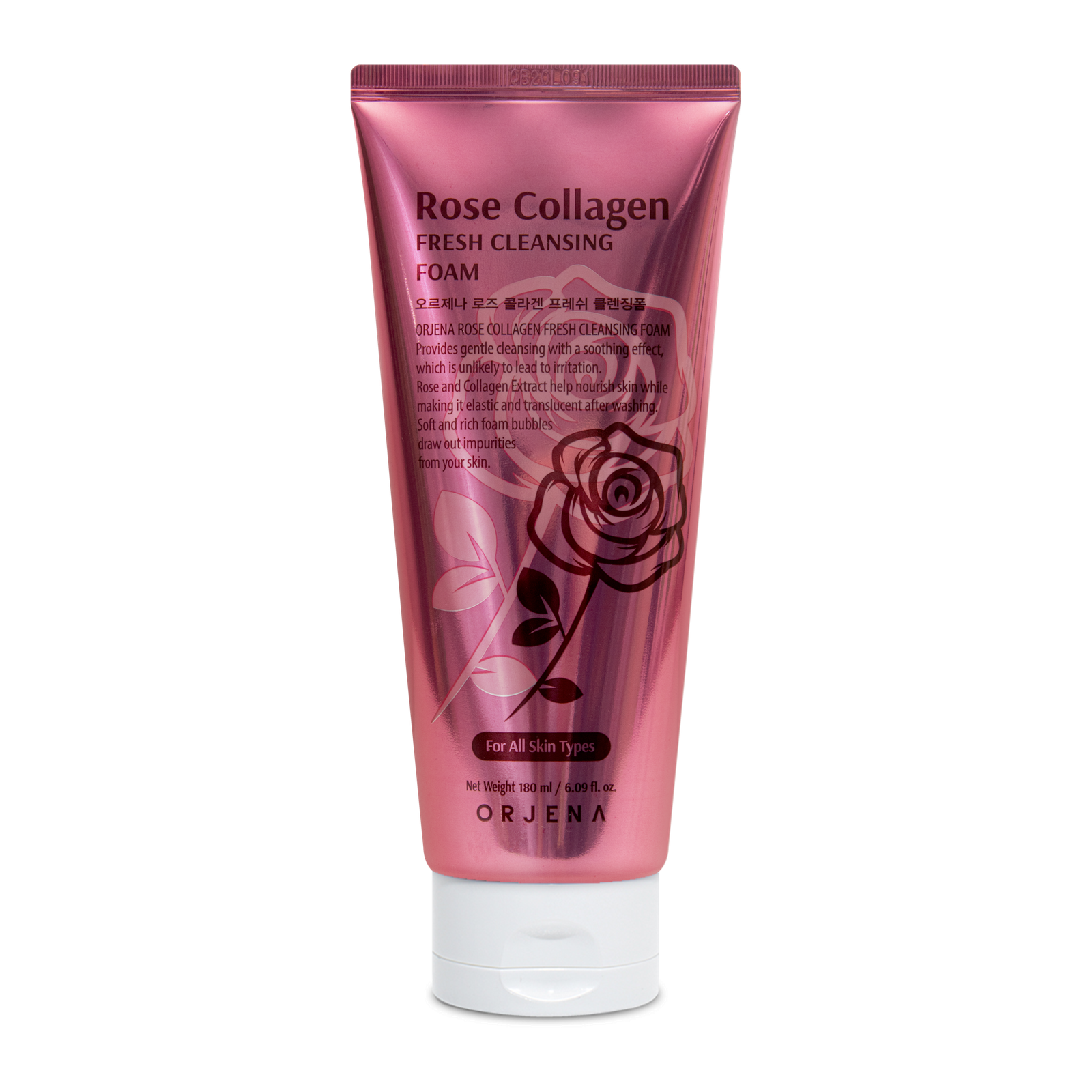 Orjena Rose Collagen Fresh Cleansing Foam - 180ml