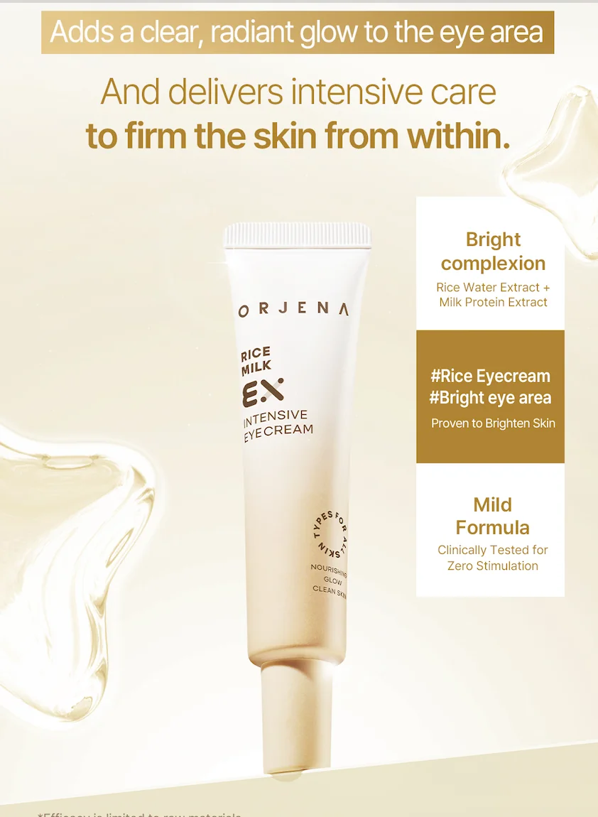 Orjena Rice Milk EX Intensive Eye Cream - 30ml - Image 2